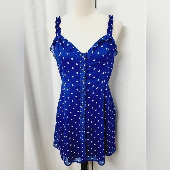 Abercrombie & Fitch Blue Polka Dot Sundress (D5.23.40) - Picture 5 of 6
